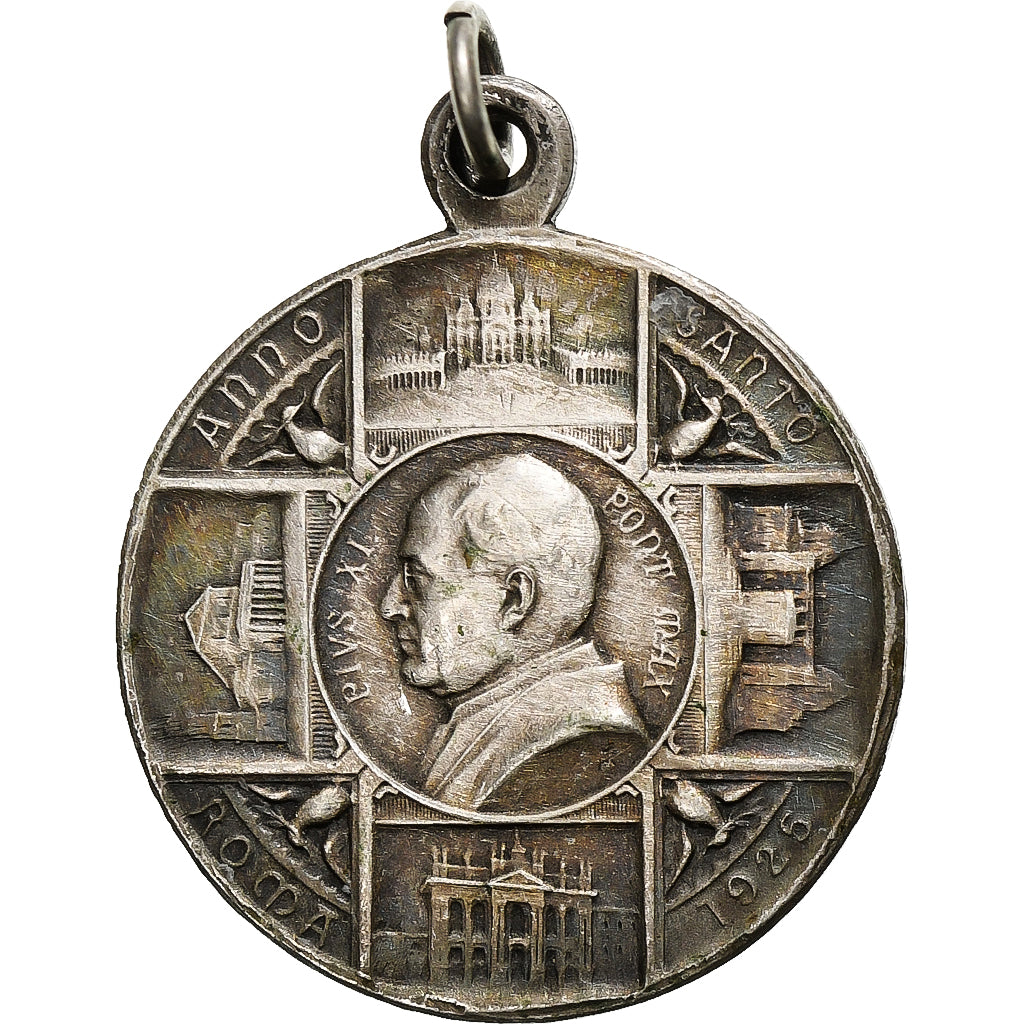 Vaticano, medalha, Pius XI, Pax Christi in Regno Christi, 1925, Cobre-níquel