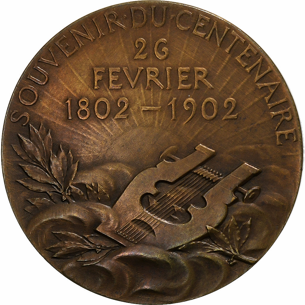 França, medalha, Victor Hugo, Souvenir du Centenaire, 1902, Bronze, MS(60-62)