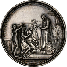 France, Wedding medal, 1830, Silver, De Puymaurin, AU(55-58)