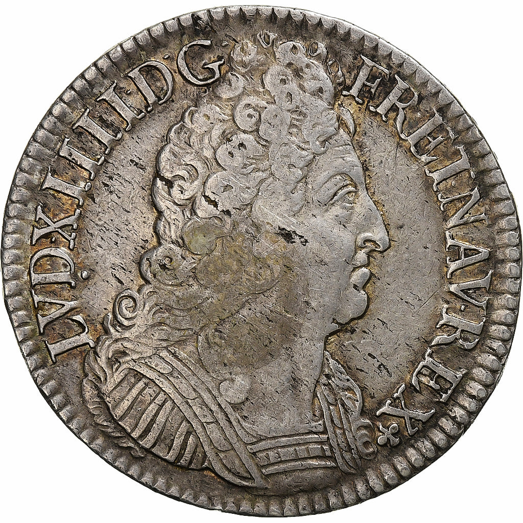 France, Louis XIV, Ecu aux 3 couronnes, 1713, Paris, Silver, VF(30-35)