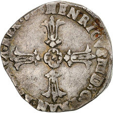 France, Henri IV, 1/4 Ecu, 1605, Bordeaux, Silver, VF(20-25)