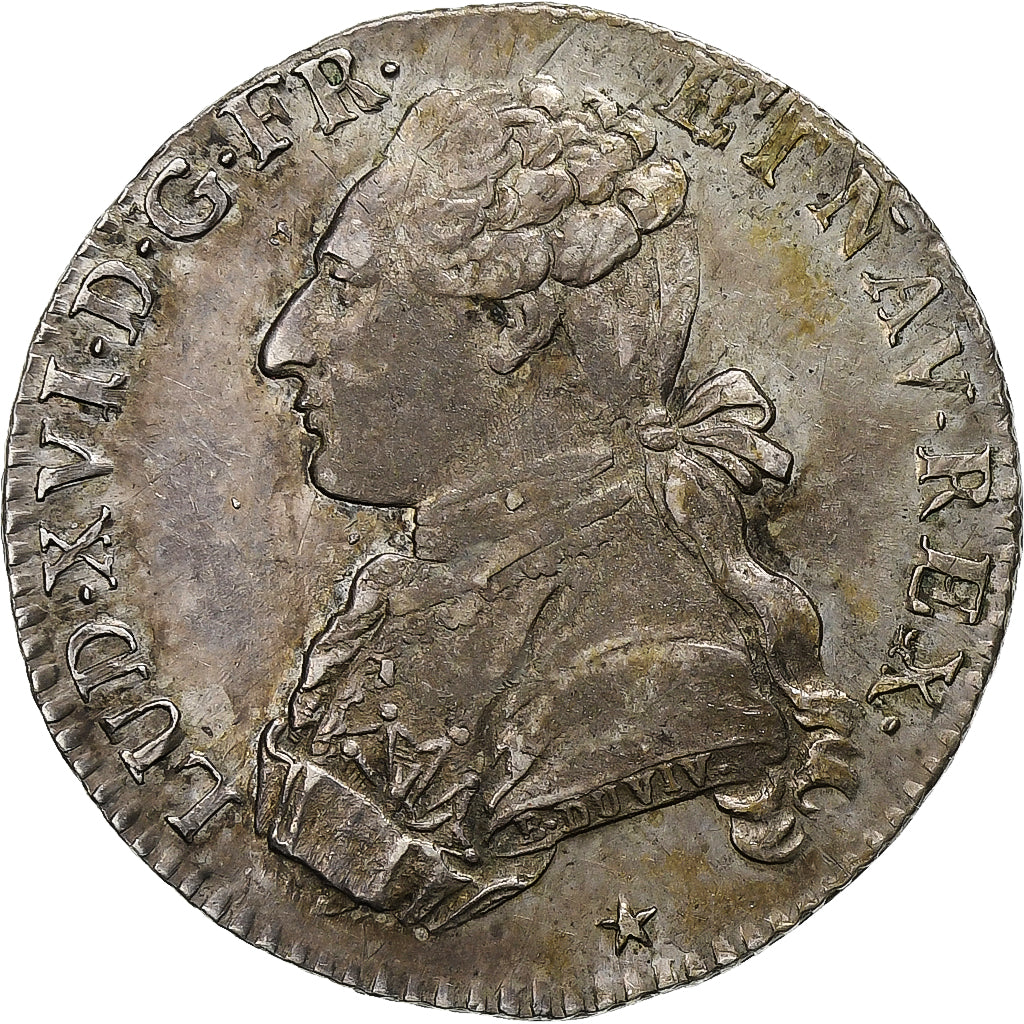 Frankrijk, Louis XVI, 1/5 Ecu, 1788, Lille, Zilver, ZF+, Gadoury:354