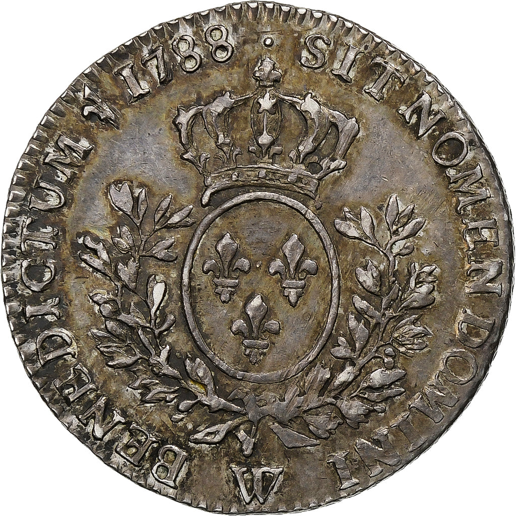Frankrijk, Louis XVI, 1/5 Ecu, 1788, Lille, Zilver, ZF+, Gadoury:354