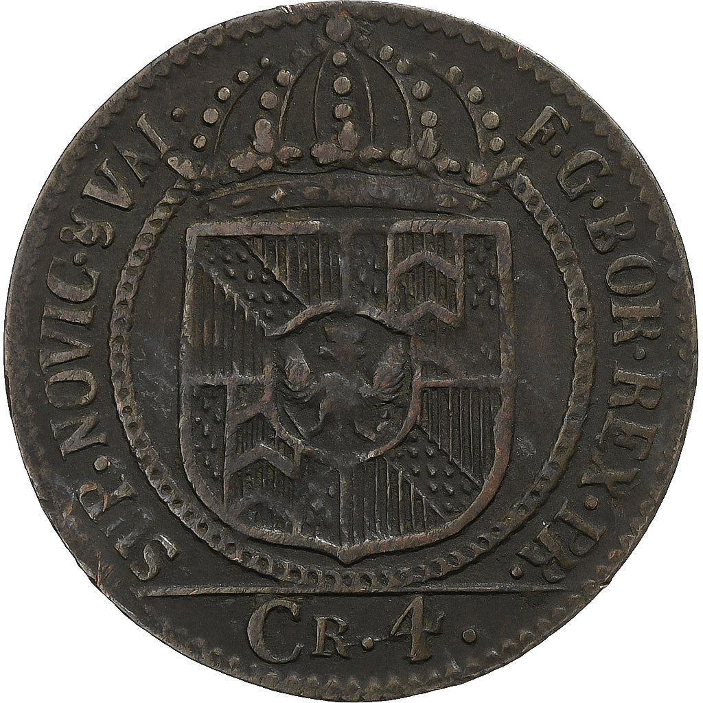 Principality of Neuchâtel, Frédéric-Guillaume II, 4 Kreuzer, 1791, Vellón