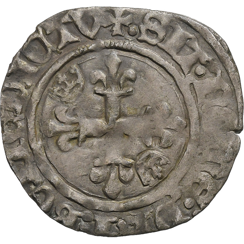 Francia, Charles VI, Florette, 1417-1422, Tours, Biglione, MB+