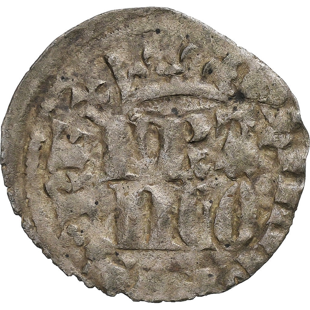 France, Philippe VI, Double Parisis, 1346-1350, 3rd type, Billon, VF(30-35)