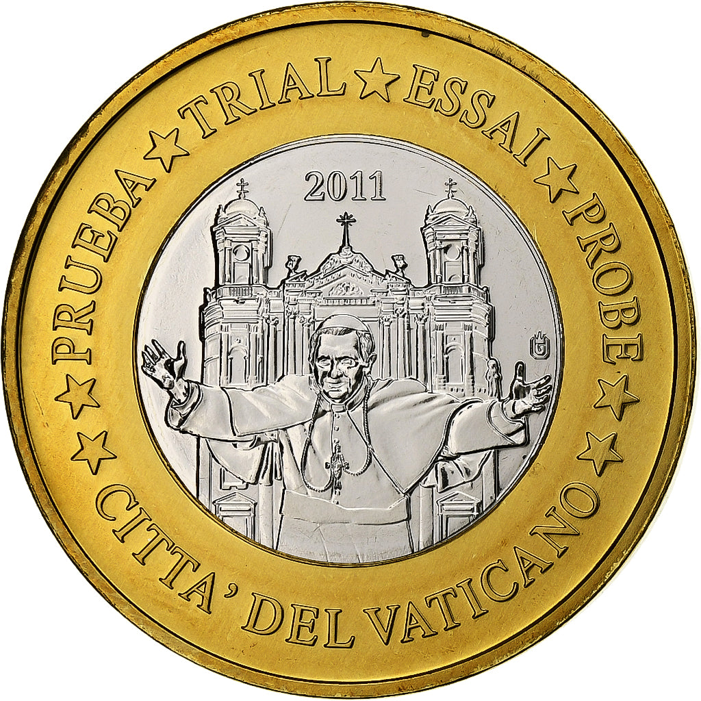Vaticano, 1 Euro, Essai-Trial, 2011, Bi-metallico, SPL+