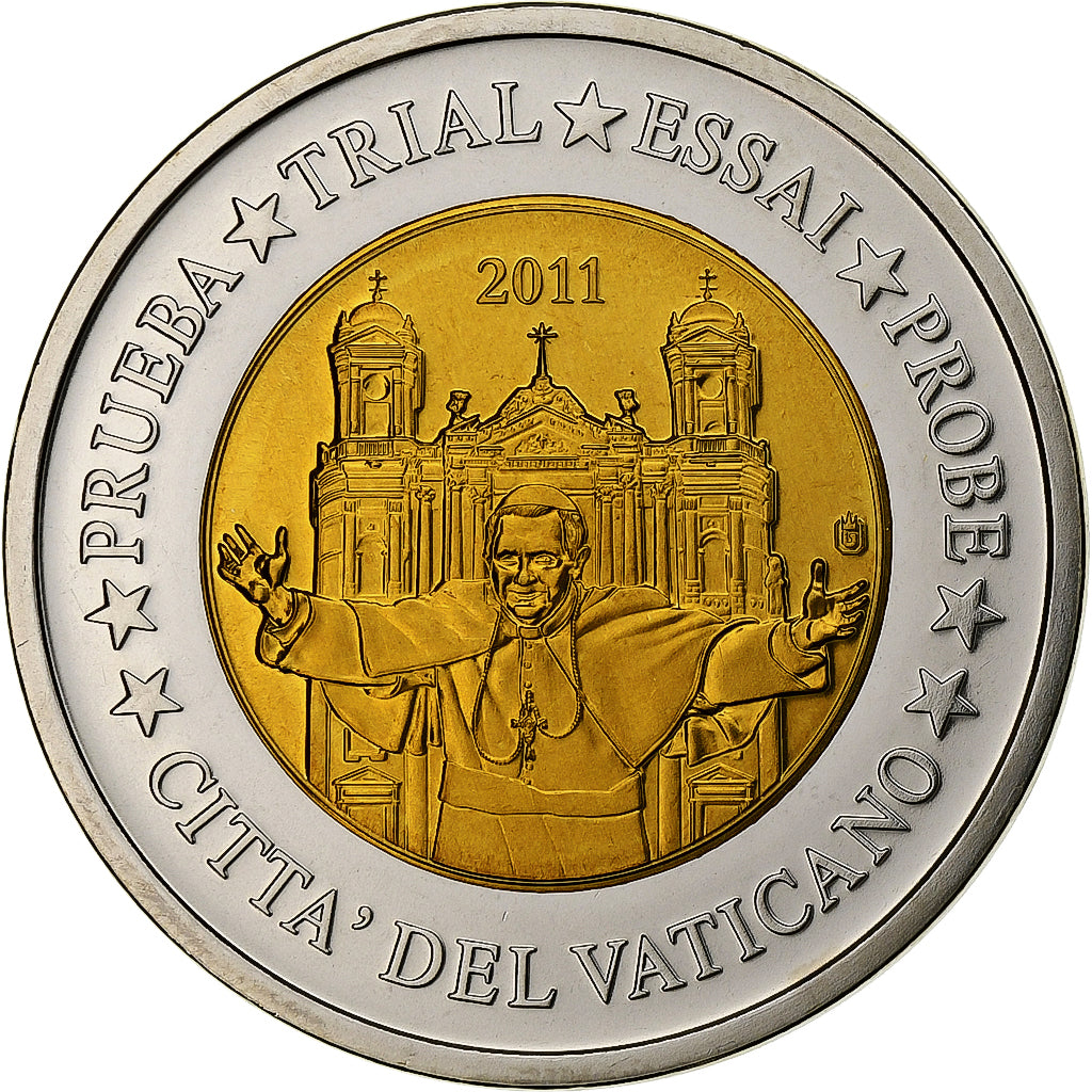 Vatican, 2 Euro, Essai-Trial, 2011, Bi-Metallic, MS(64)