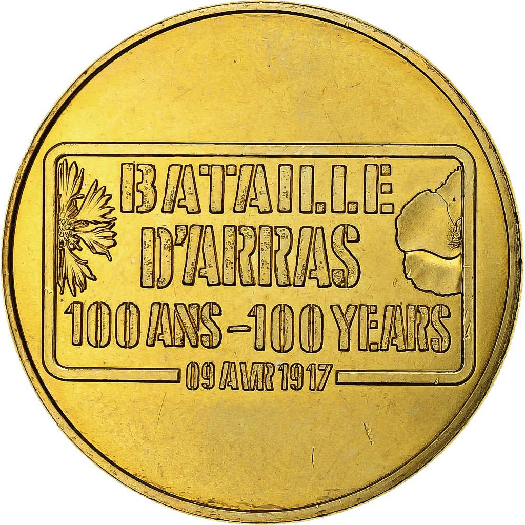 Francia, Tourist token, Arras - La bataille d'Arras - 100 ANS, 2017, Cobre -