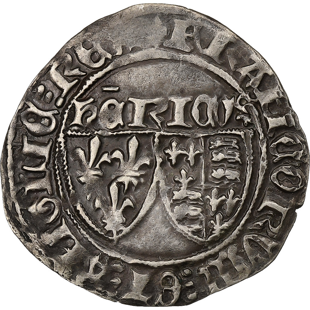 Francia, Henri VI, Blanc aux Écus, 1422-1453, Saint-Lô, Biglione, BB