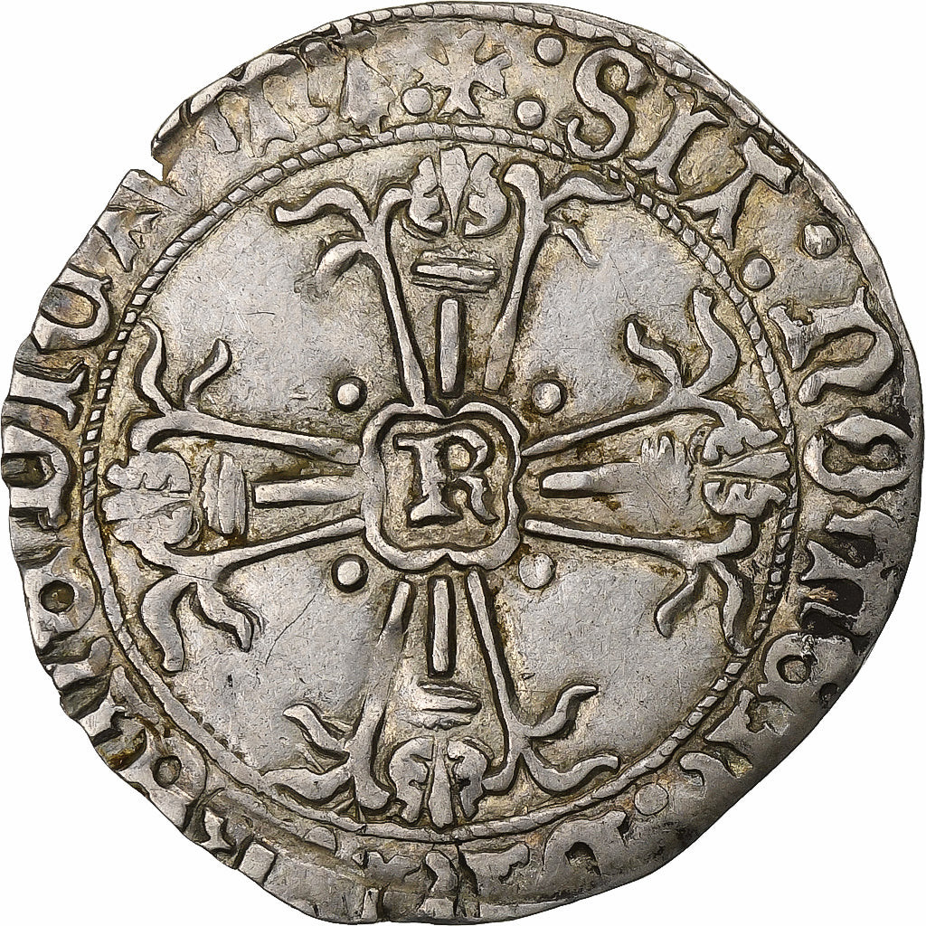 Duché de Bretagne, François II, Gros à l'écu, 1458-1488, Rennes, Argent