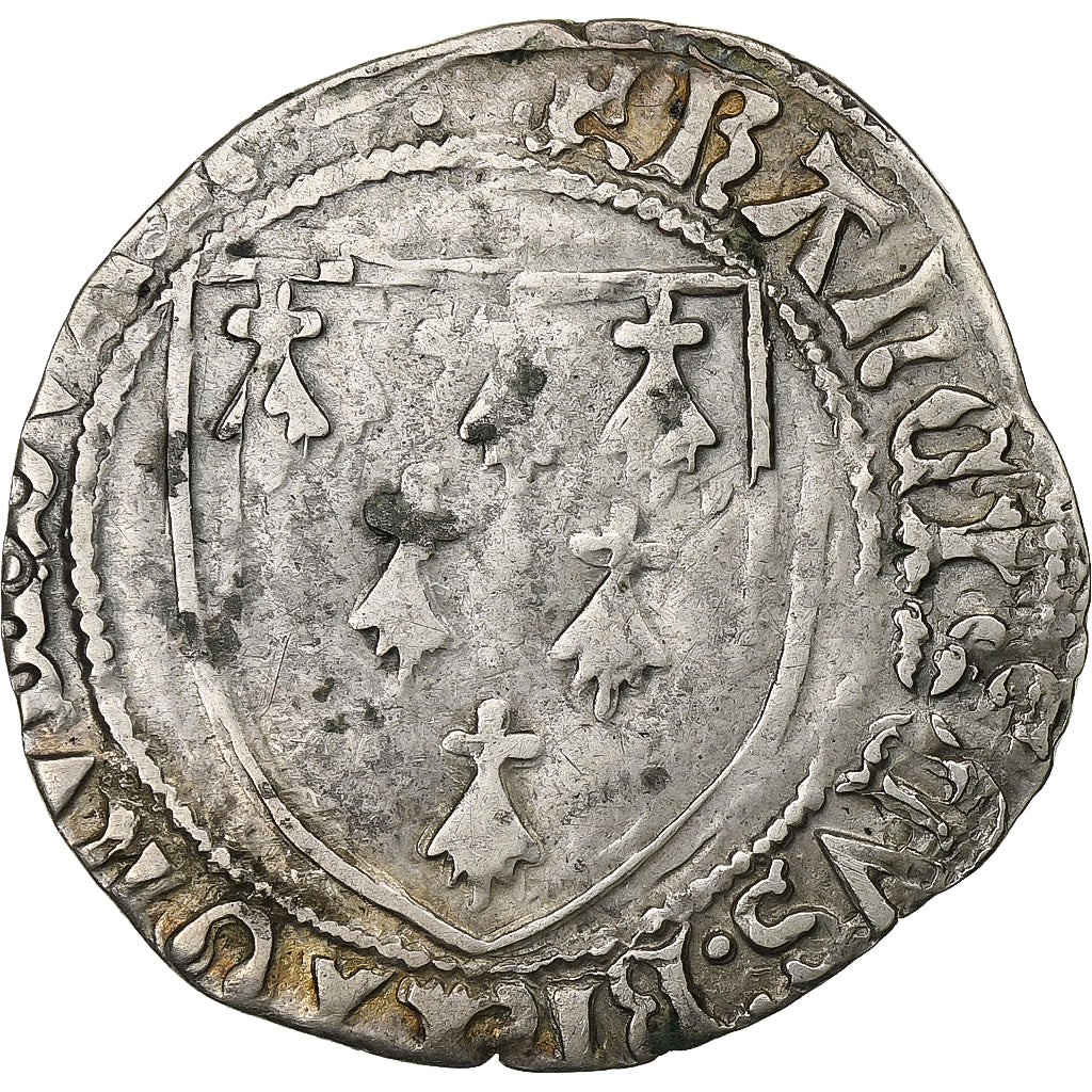 Duché de Bretagne, François II, Gros à l'écu, 1458-1488, Nantes, Argent