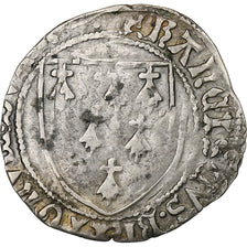 Duchy of Brittany, François II, Gros à l'écu, 1458-1488, Nantes, Plata, BC+