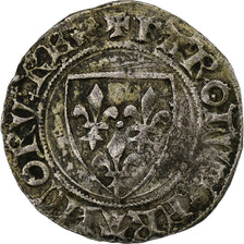 France, Charles VI, Blanc Guénar, 1389-1422, Sainte-Ménéhould, Billon