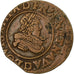 França, Louis XIII, Double Tournois, 1632, Lyon, Cobre, EF(40-45)