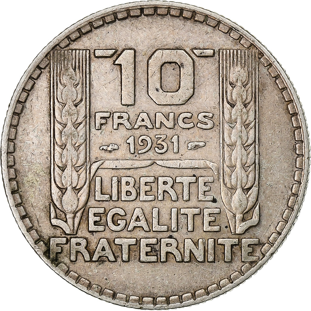 France, 10 Francs, Turin, 1931, Paris, Silver, VF(30-35)