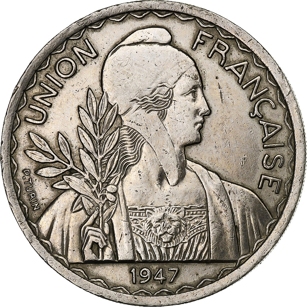 French Indochina, Piastre, 1947, Paris, Silver, AU(50-53)