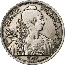 French Indochina, Piastre, 1947, Paris, Silver, AU(50-53)