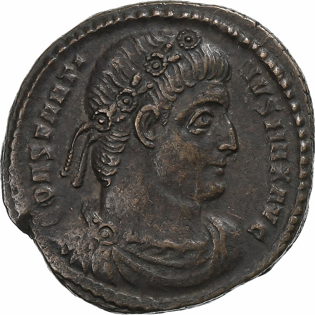 Constantine I, Follis, 330, Rome, Bronze, AU(50-53), RIC:327