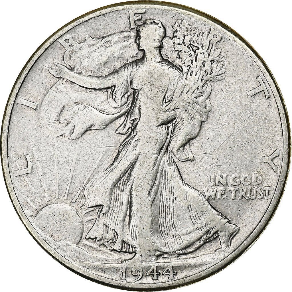 United States, Half Dollar, Walking Liberty, 1944, Philadelphia, Silver