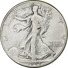 United States, Half Dollar, Walking Liberty, 1944, Philadelphia, Silver