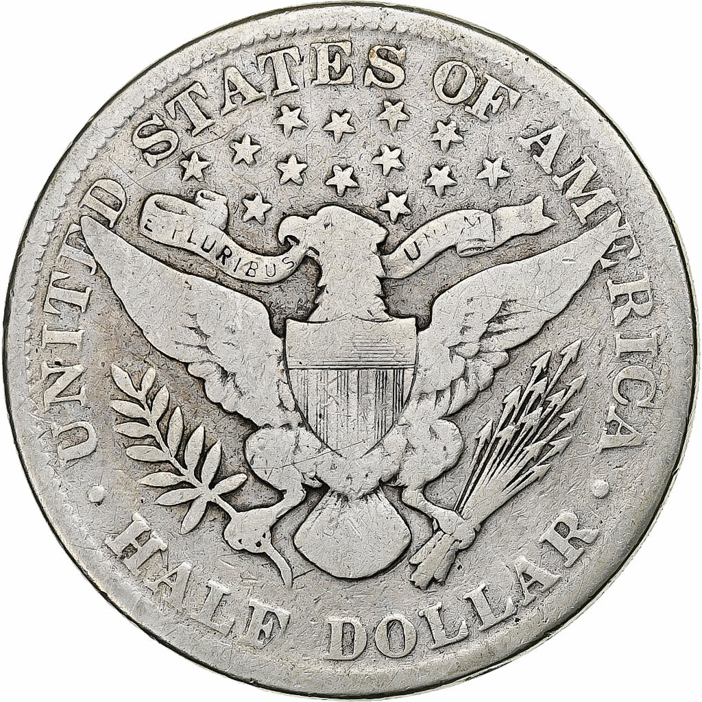 États-Unis, Half Dollar, Barber, 1899, Philadelphie, Argent, B+
