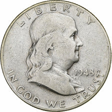 United States, Half Dollar, Franklin, 1948, Denver, Silver, VF(20-25)