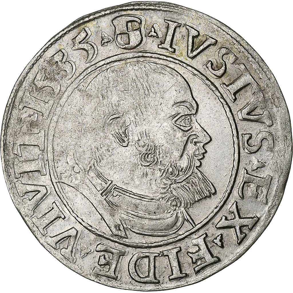 Duché de Prusse, Albert de Brandebourg, Groschen, 1535, Argent, SUP