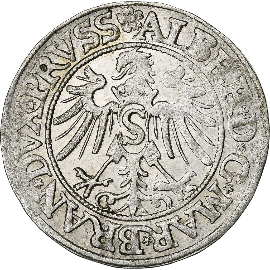 Duché de Prusse, Albert de Brandebourg, Groschen, 1535, Argent, SUP