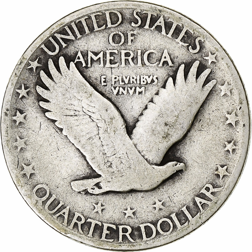 États-Unis, Quarter dollar, Standing Liberty, 1930, Philadelphie, Argent, B+