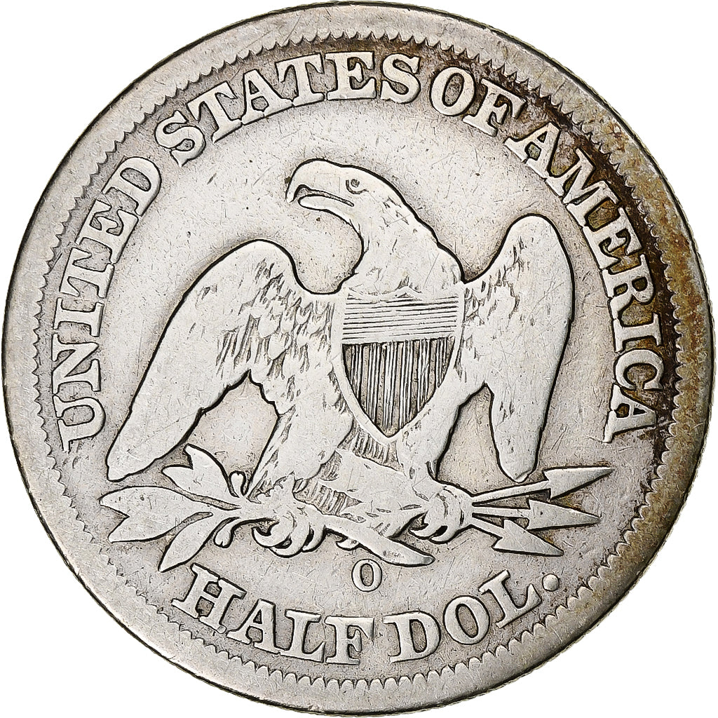Estados Unidos, Half Dollar, Seated Liberty, 1854, New Orleans, Plata, BC