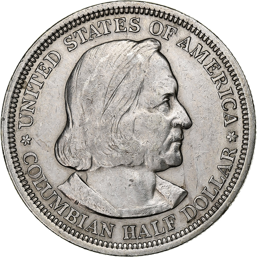 États-Unis, Half Dollar, Columbian, 1893, Philadelphie, Argent, TTB+