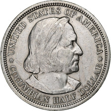 États-Unis, Half Dollar, Columbian, 1893, Philadelphie, Argent, TTB+