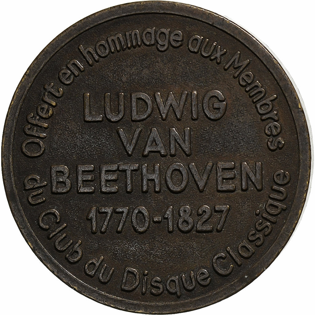 Francja, medal, Musique, Club du Disque Classique, Beethoven, n.d., Brązowy