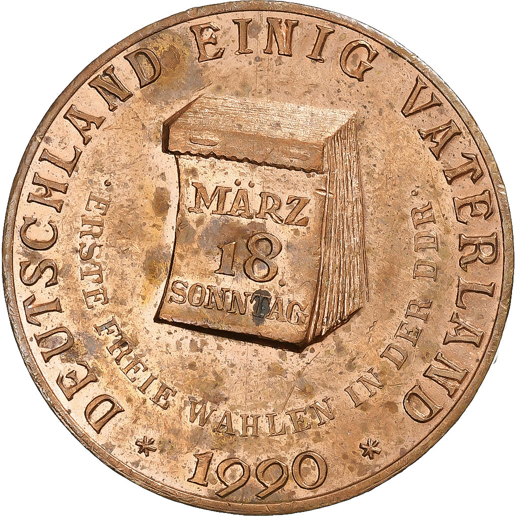 Niemcy, Token, Free Elections, 1990, Brązowy, AU(55-58)