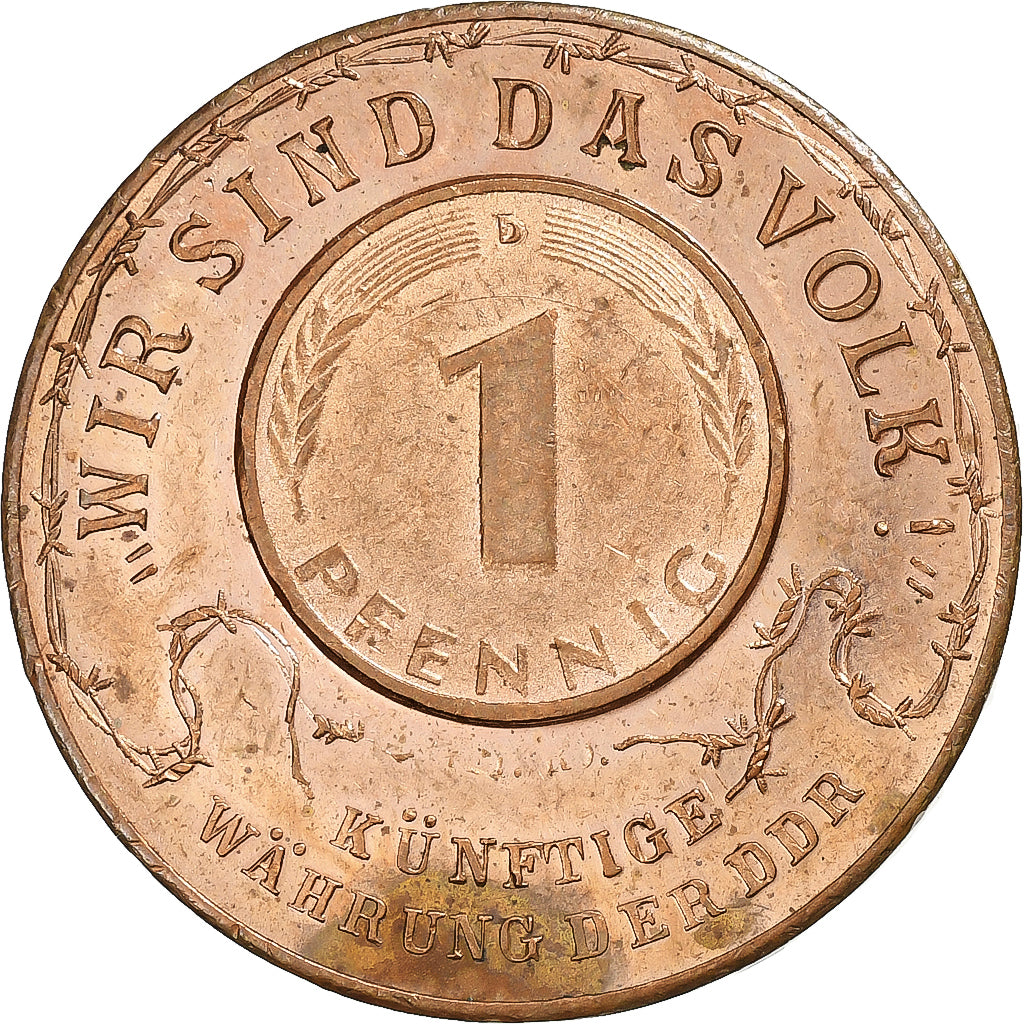 Niemcy, Token, Free Elections, 1990, Brązowy, AU(55-58)