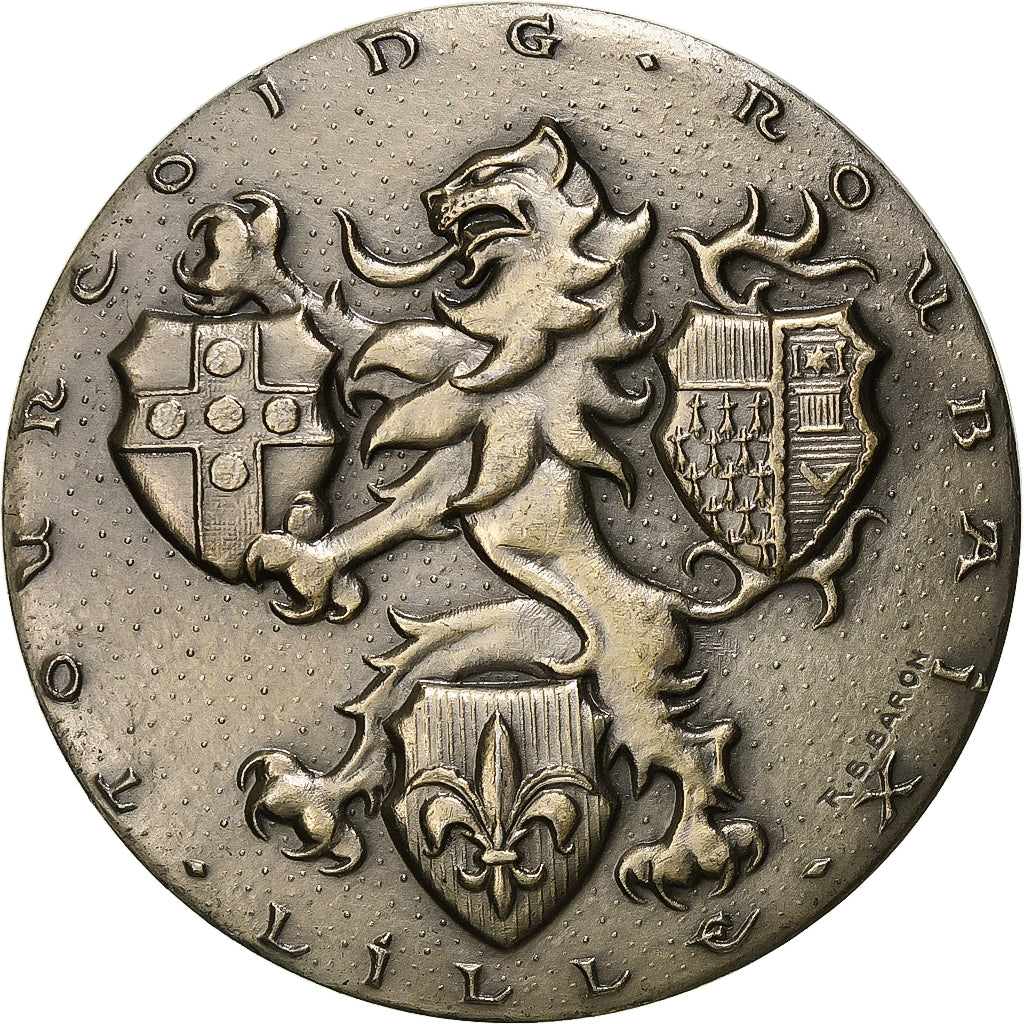 France, Medal, Chambre de Commerce Lille-Roubaix-Tourcoing, 1977, Silver, Baron