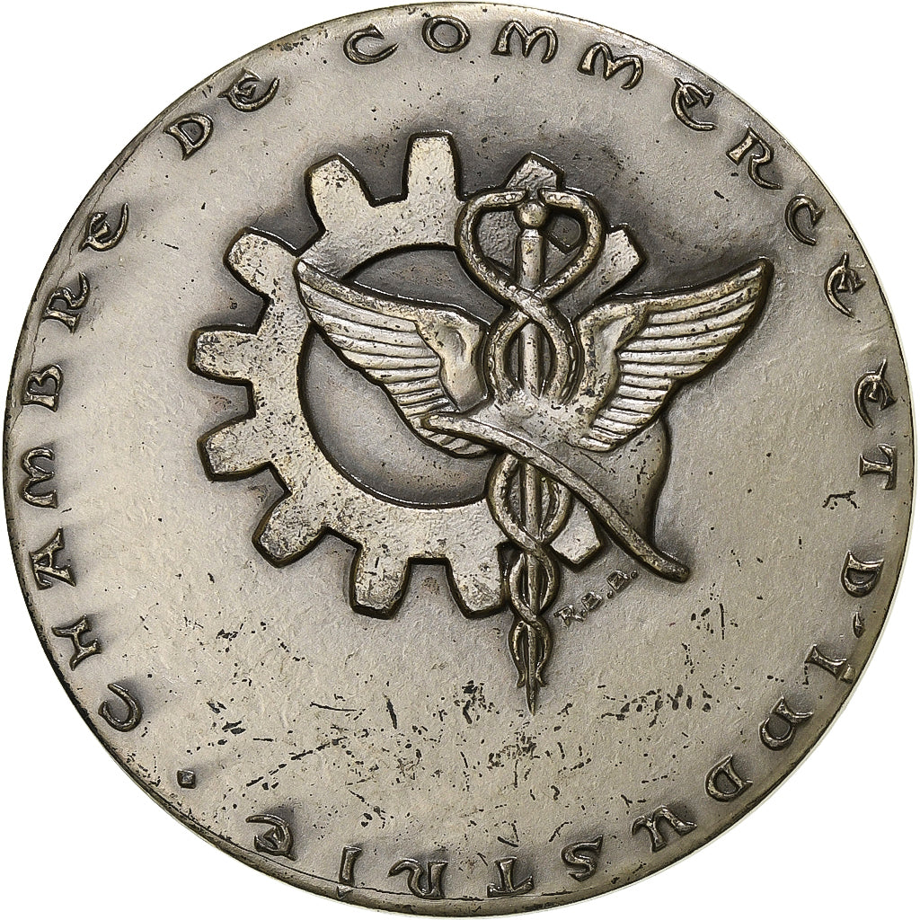 France, Medal, Chambre de Commerce Lille-Roubaix-Tourcoing, 1977, Silver, Baron