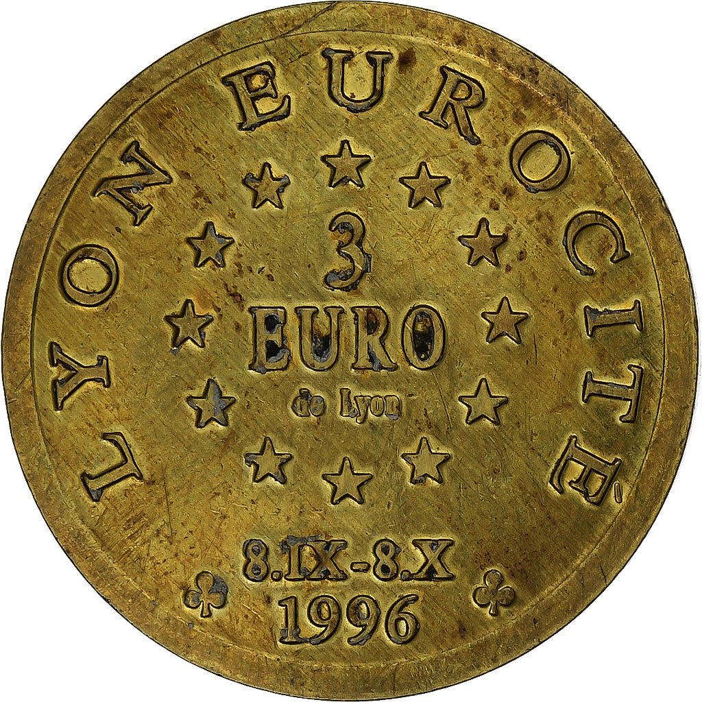 França, Token, Centenaire de Fourvière, Lyon, 1996, Latão, AU(55-58)