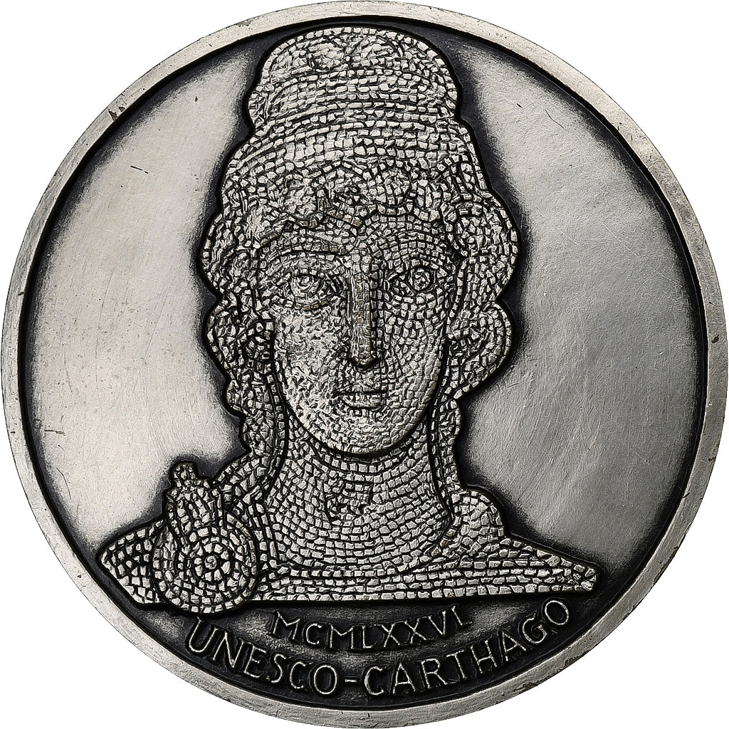 Frankreich, Medaille, Unesco, Carthage, 1976, Silber, Tschudin, VZ