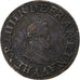 France, Henri IV, Double Tournois, 1607, Paris, Copper, VF(30-35)