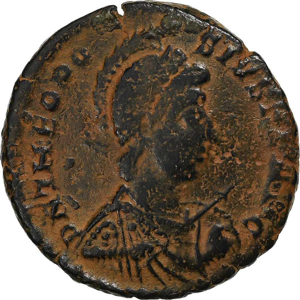 Theodosius I, Follis, 378-383, Nicomédie, Bronze, TB+, RIC:25c