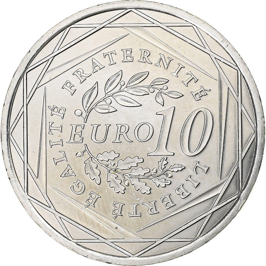 France, 10 Euro, Semeuse, 2009, MDP, Silver, MS(63)