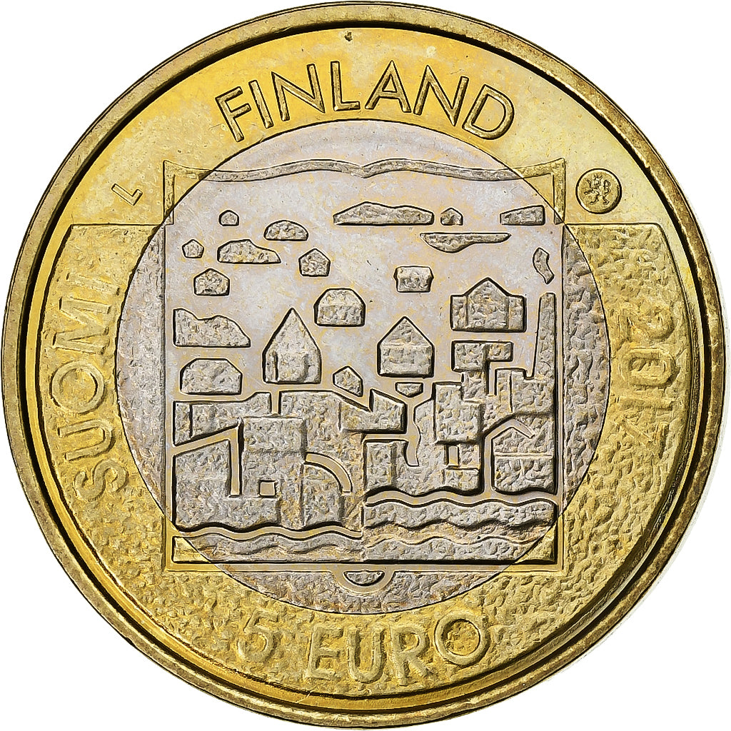 Finlandia, 5 Euro, Risto Heikki Ryti, 2017, Vantaa, Bimetaliczny, MS(60-62)