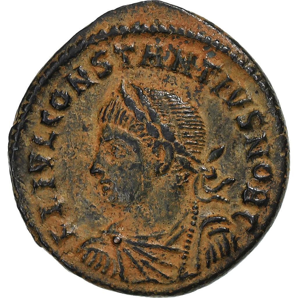 Constantius II, Follis, 325-326, Nicomedia, Brązowy, EF(40-45), RIC:128