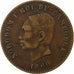 Cambodia, Norodom I, 5 Centimes, 1860, Bronze, VF(30-35)