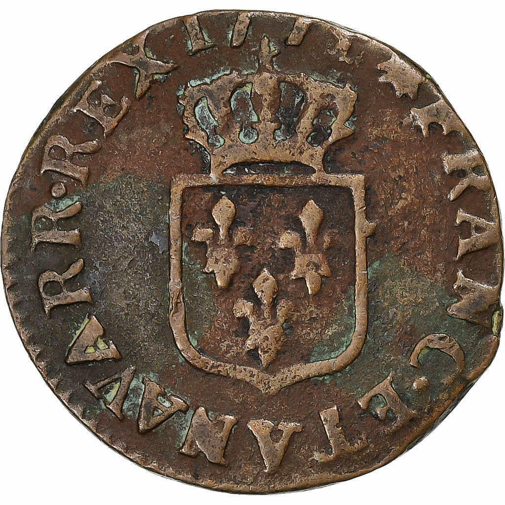 França, Louis XV, Liard, 1771, Troyes, Cobre, VF(20-25)