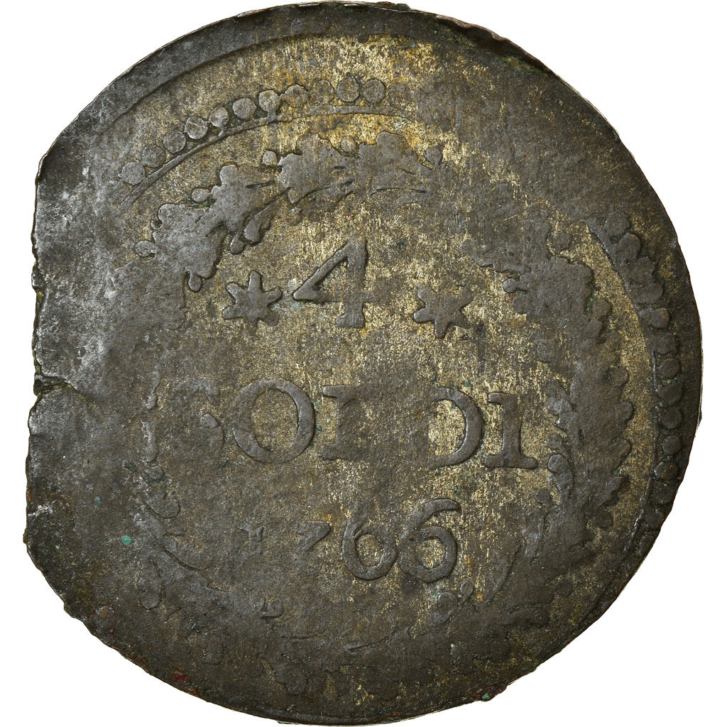 Munten, Italiaanse staten, CORSICA, General Pasquale Paoli, 4 Soldi, 1766