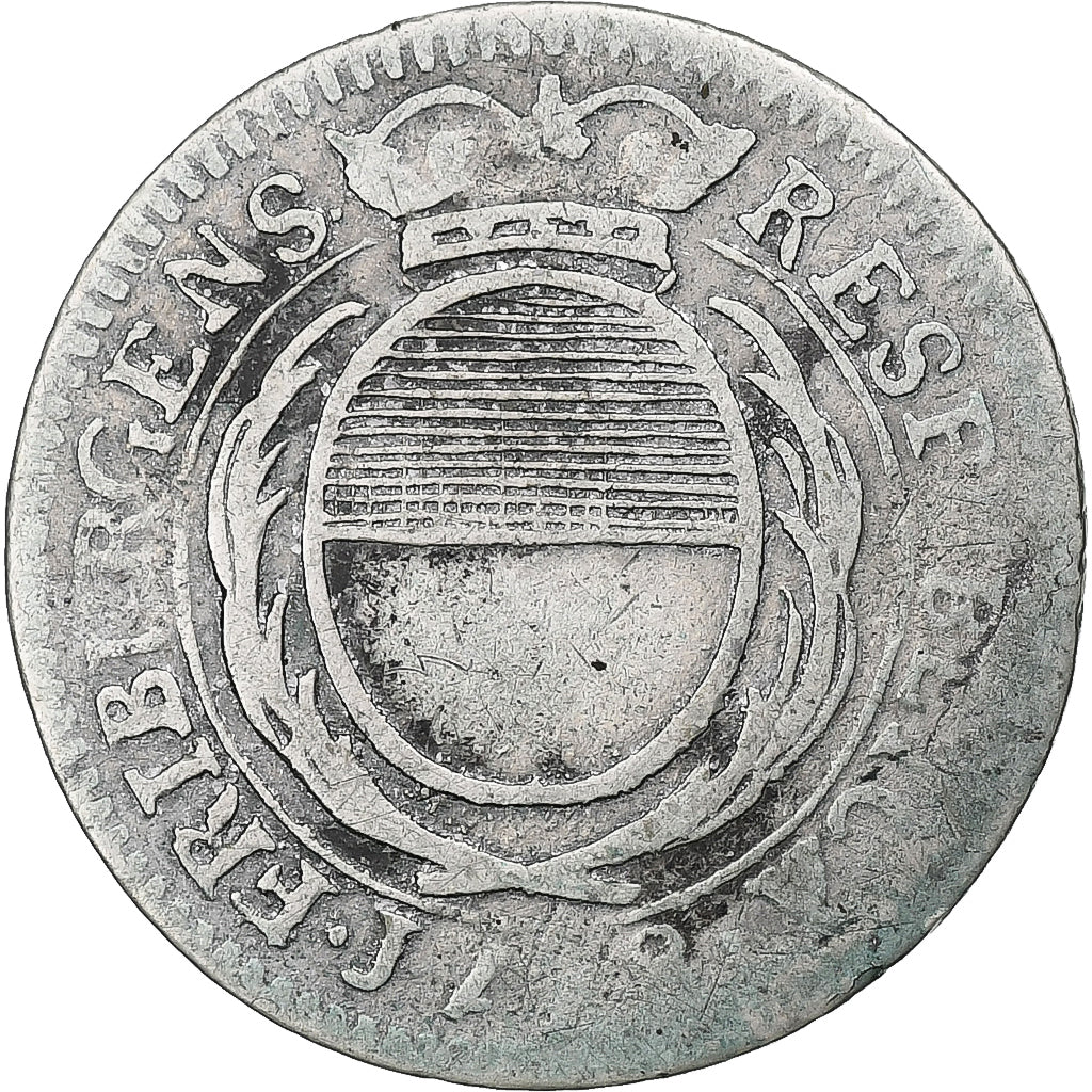Switzerland, 7 Kreuzer, 1788, Fribourg, Silver, VF(30-35), KM:58