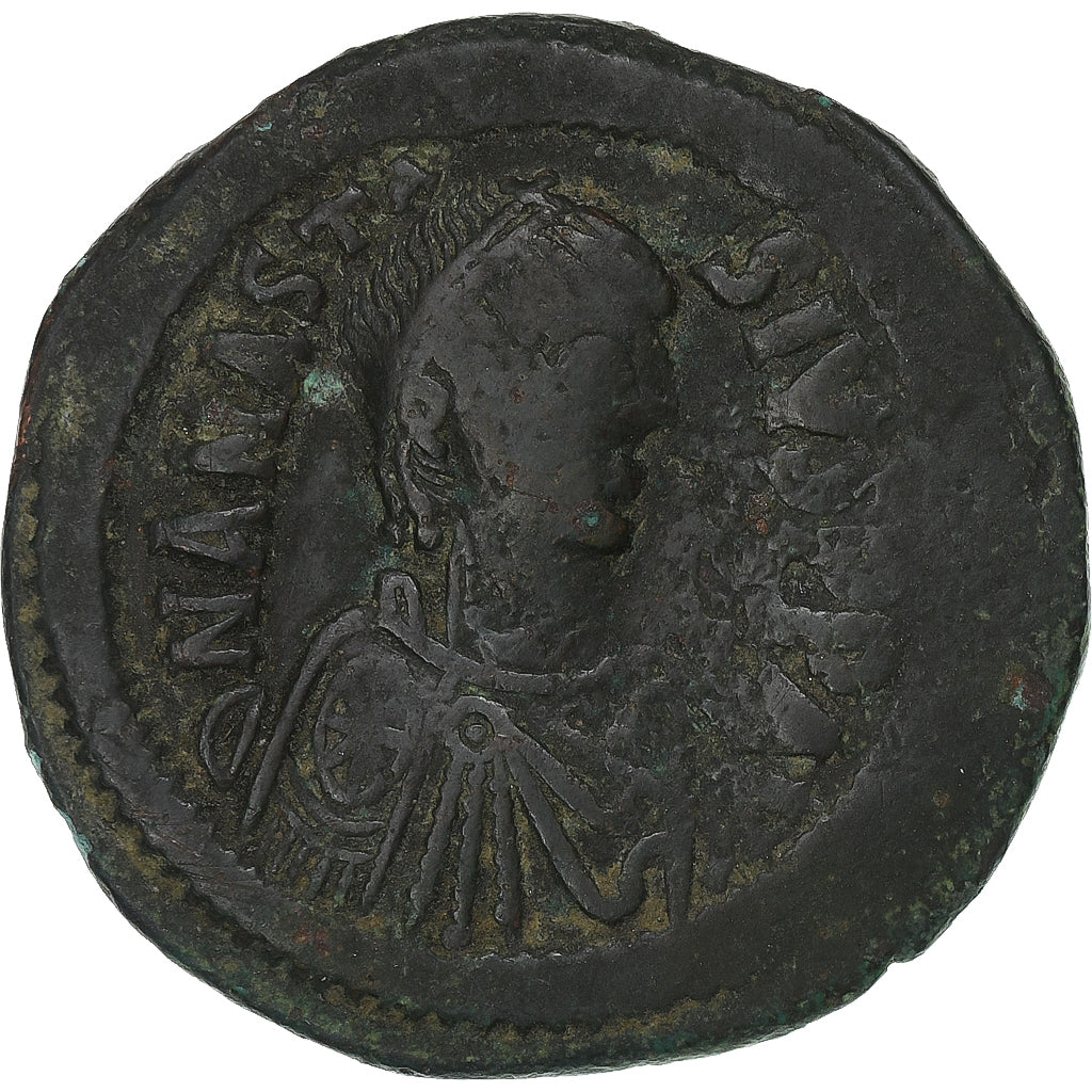 Anastase Ier, Follis, 491-518, Constantinople, Bronze, TB+, Sear:19